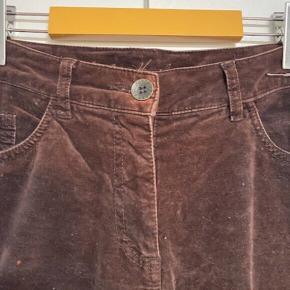 Lady Hathaway Dark Brown Corduroy Women's Trousers Pants Size 10 - Picture 6 of 16